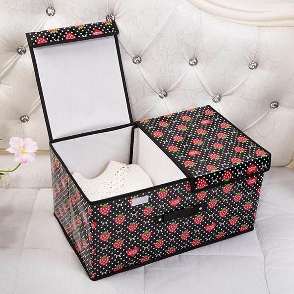 Stoffkunstklapperlagerbox mit Abdeckung