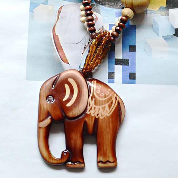 Vintage Elephant Alloy Necklace