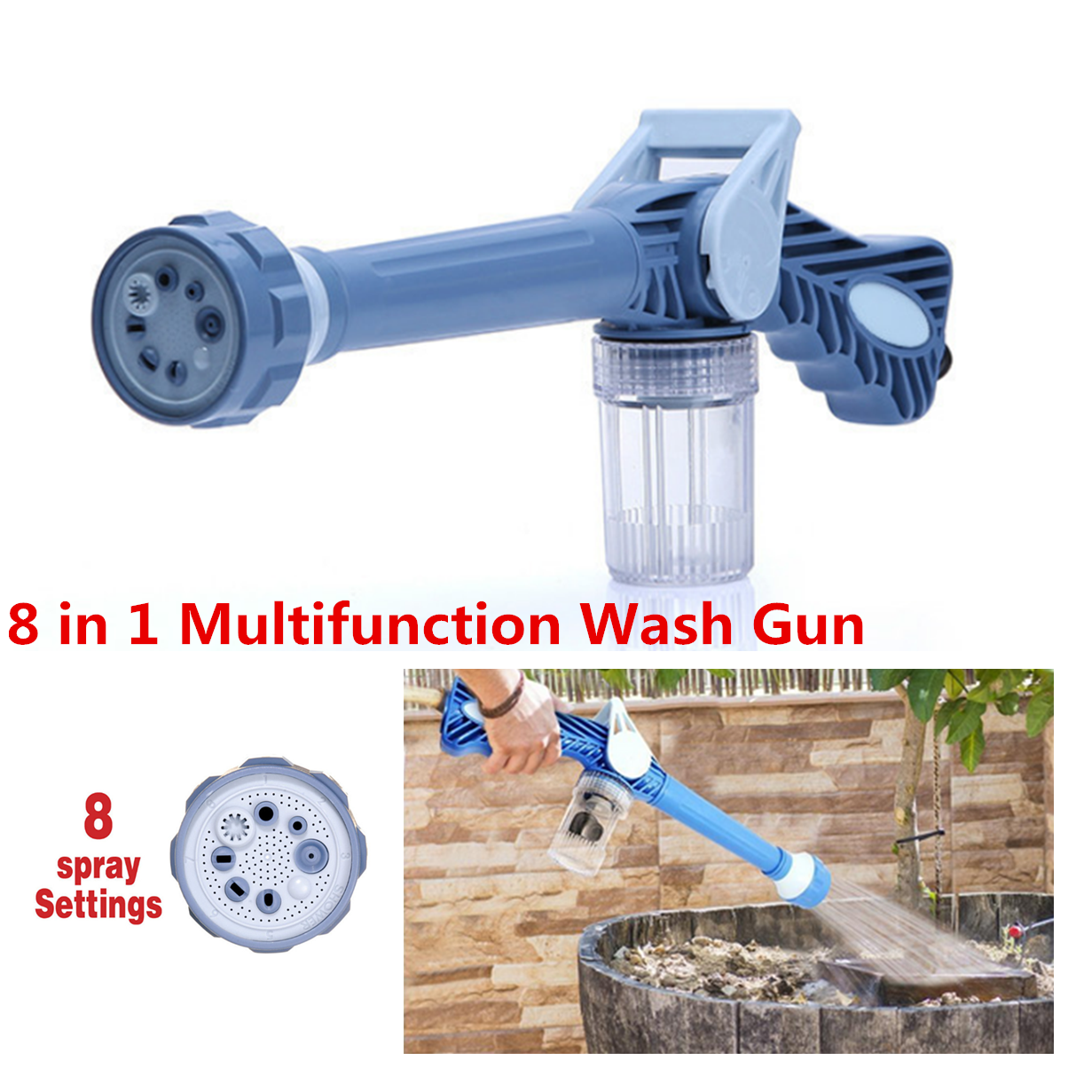 8 Düsenspray -Wasserwaffe
