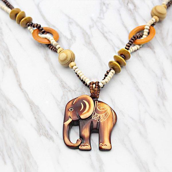 Vintage Elephant Alloy Necklace