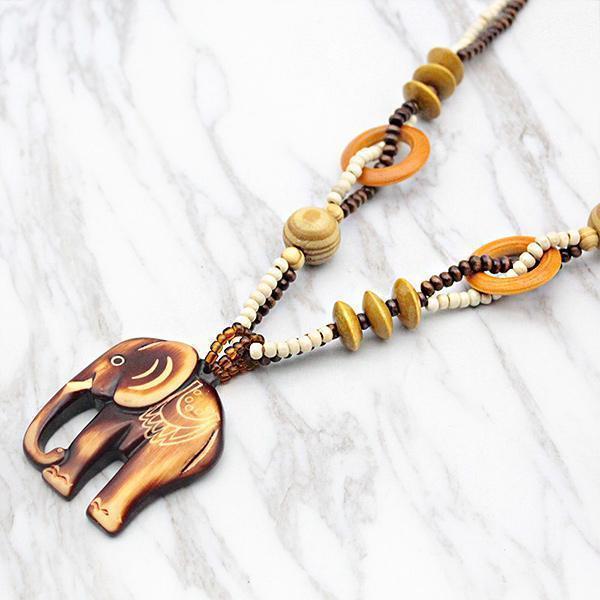 Vintage Elephant Alloy Necklace