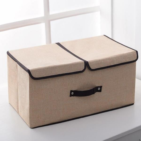 Stoffkunstklapperlagerbox mit Abdeckung