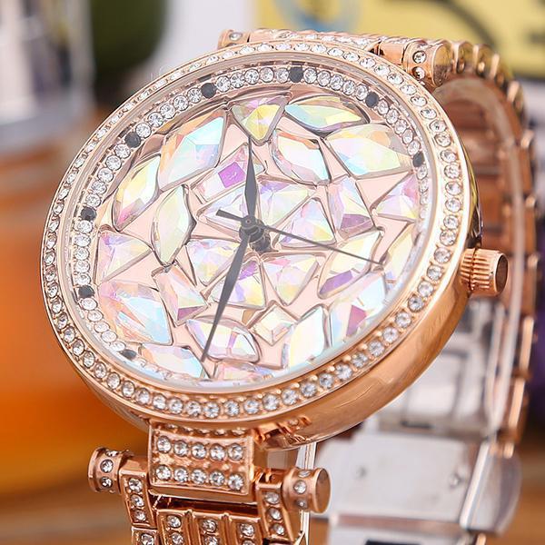 Mode Full Diamond Quartz Uhr