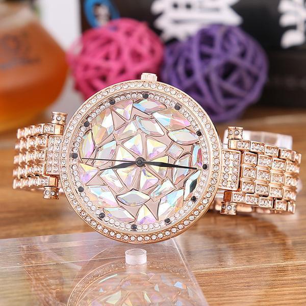 Mode Full Diamond Quartz Uhr