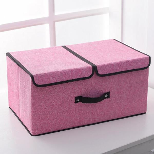 Stoffkunstklapperlagerbox mit Abdeckung