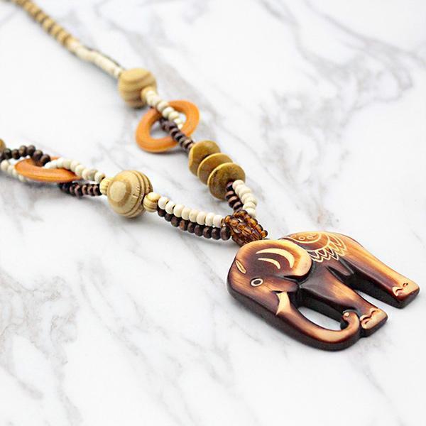 Vintage Elephant Alloy Necklace