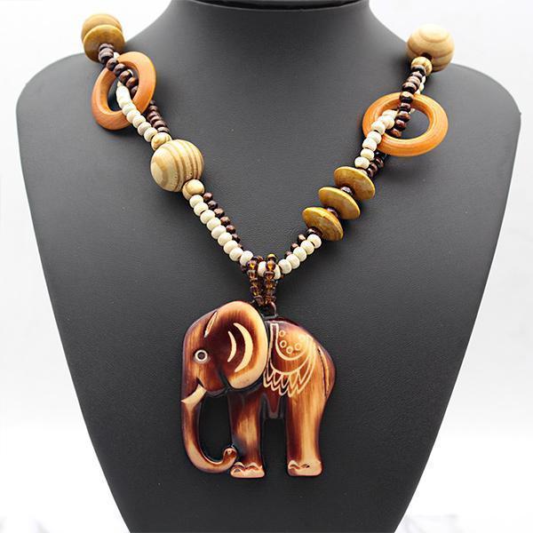 Vintage Elephant Alloy Necklace