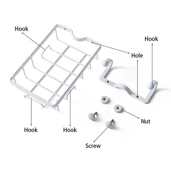 Multifunktionaler Wasserhahnentwässerungsregal Geschirrspülhülle Lagerhalter Badezimmer Caddy Organizer