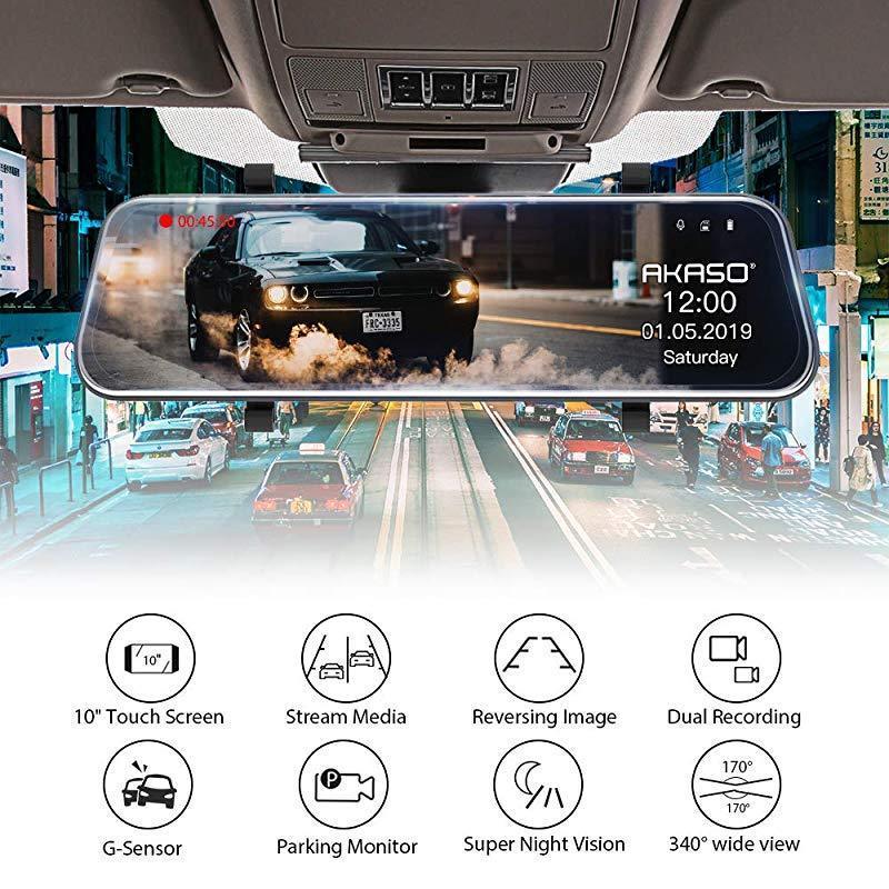 Neueste Full-Screen-LCD-Rückfahrspiegel, vorderer und hinterer Autoschreiber