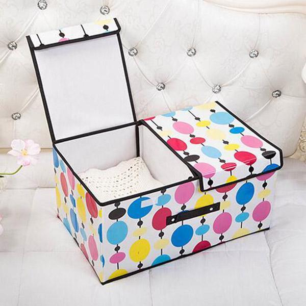 Stoffkunstklapperlagerbox mit Abdeckung