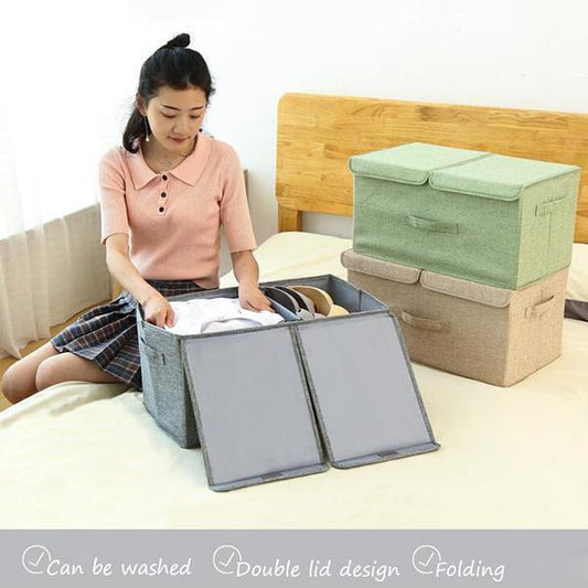 Cloth Art Folding Storage Box With Cover