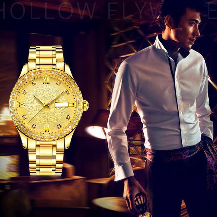 Waterproof Luxury Gold Calendar Luminous Watch