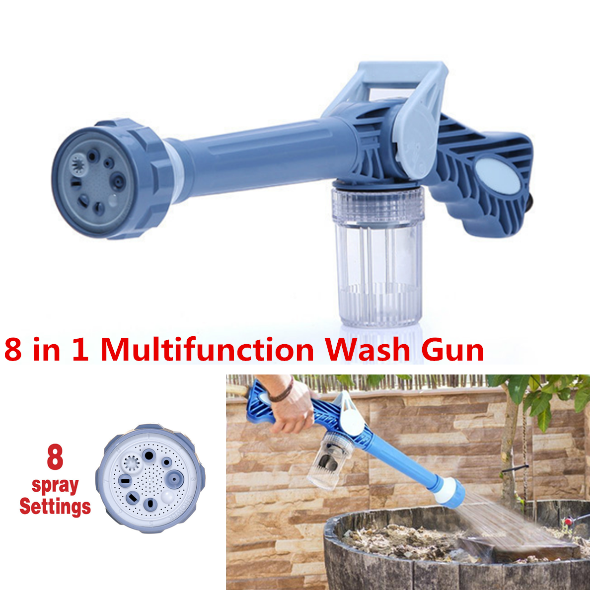 8 Nozzle Spray Watering Gun