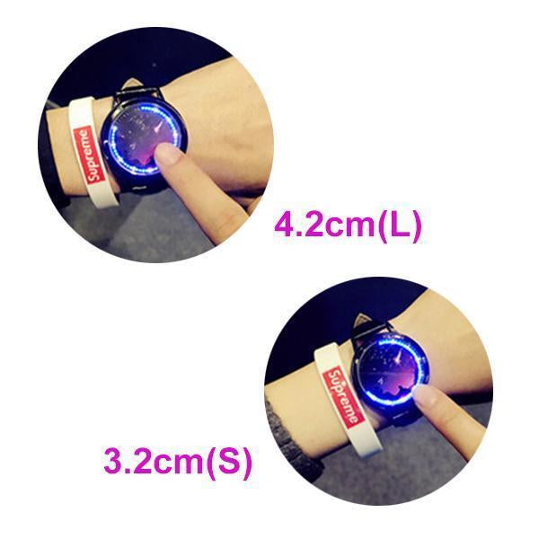 LED Touch Screen Meteor Shower Couple Watch(1 Set)