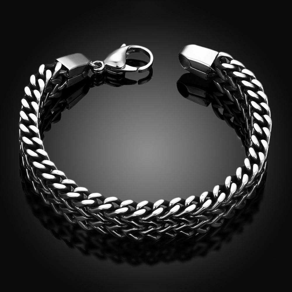 Stainless Steel Double Side Snake Chain Bracelets