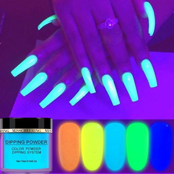 4 Colors 40g Luminous Nail Dipping Powder