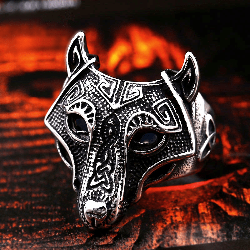 Viking Wolf Stainless Steel Rings