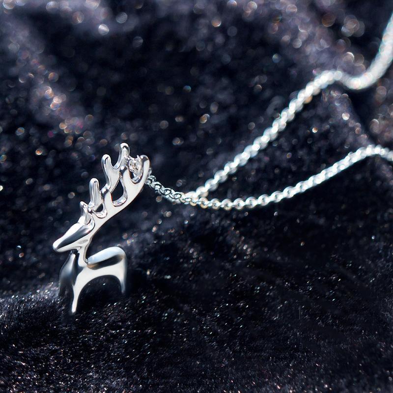 925 Silver Lovely Elk Necklace