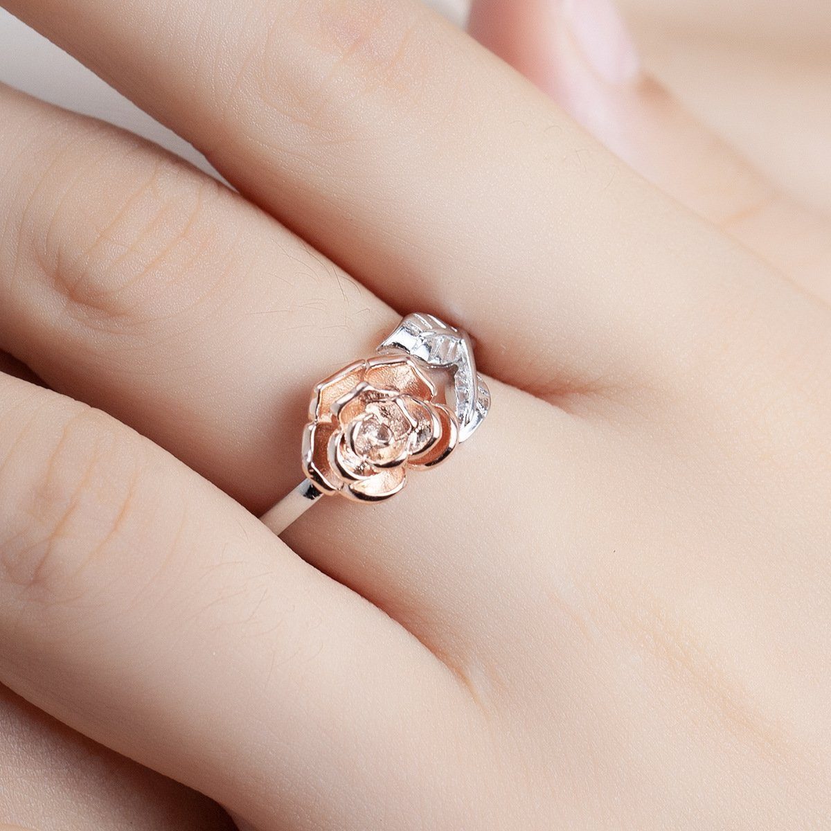 Delicate Rose Wrap Rings