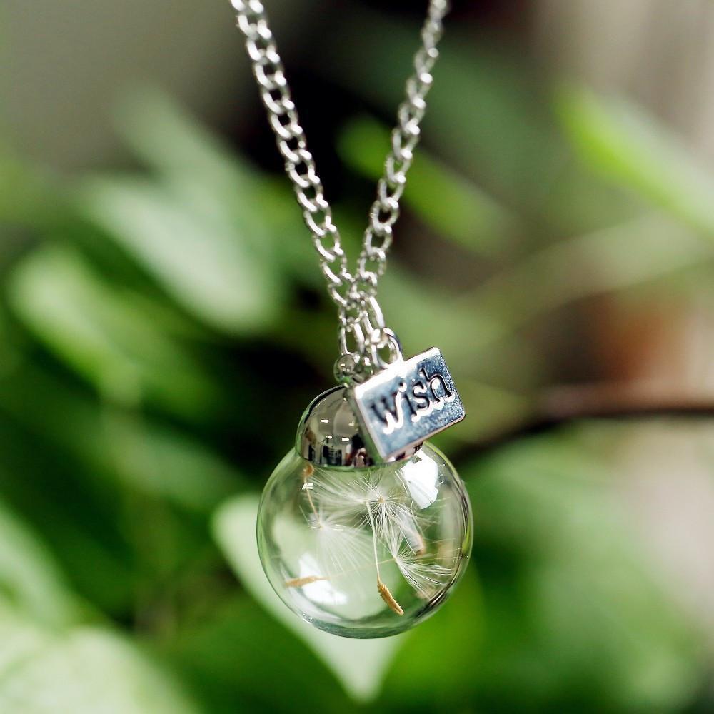 Dandelion Pendant Necklaces