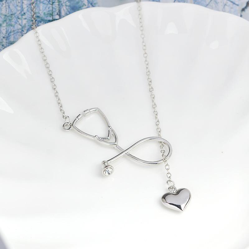 STERLING SILVER STETHOSCOPE NECKLACE