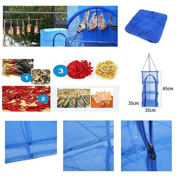 Multi-function Folding Fish Mesh Hanging Drying Net Food Dehydrator