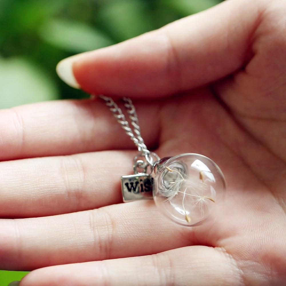 Dandelion Pendant Necklaces