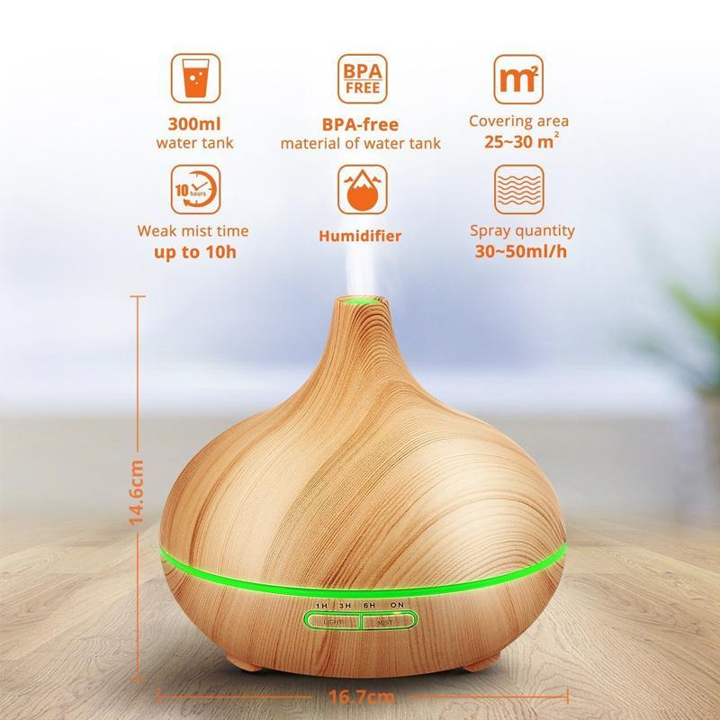 Ultrasonic Wood Grain Aromatherapy Machine