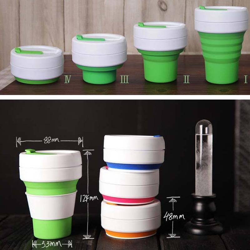 Silicone Folding Cup with Lids