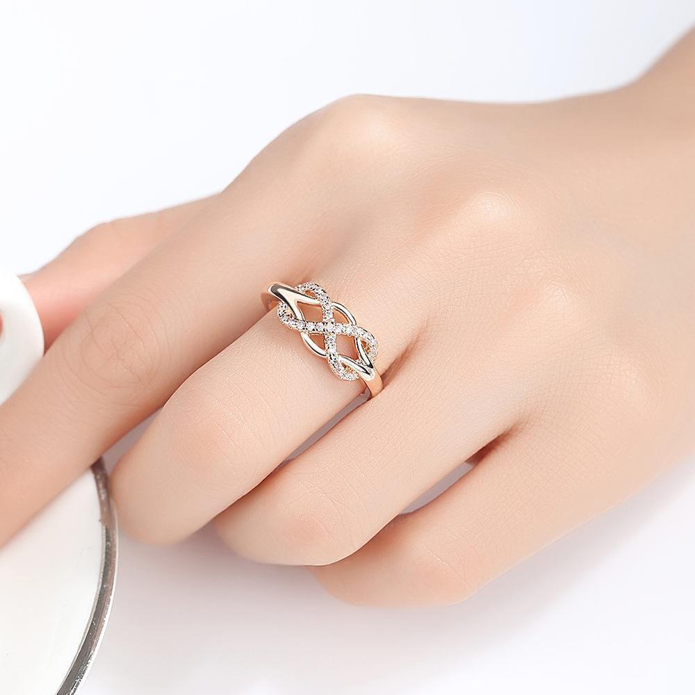 Dazzling Crystal Infinity Rings