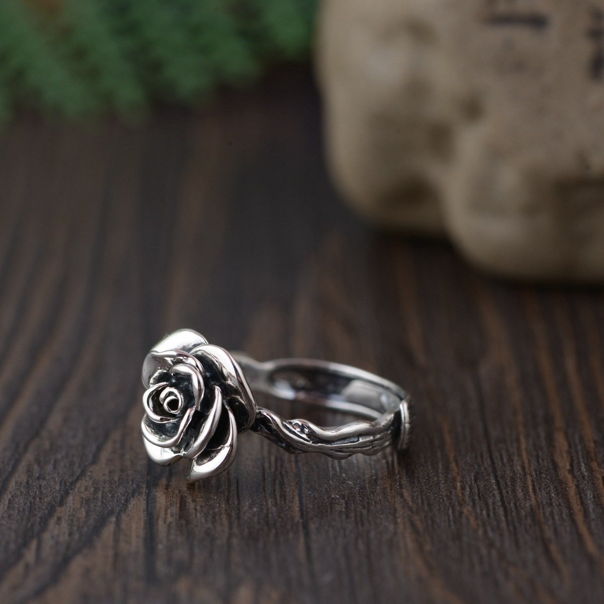 Sterling Silver Vintage Rose Rings