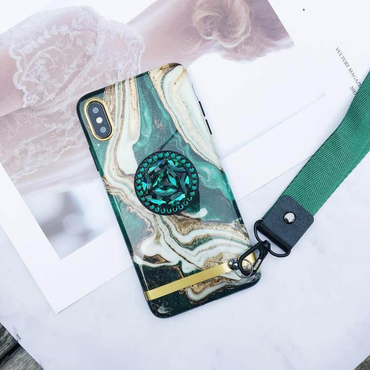 GREEN MARBLE PHONE CASE