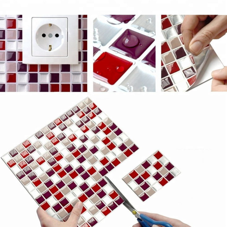 3D Mosaic Tile Self-adhesive Stickers(4 PCS)