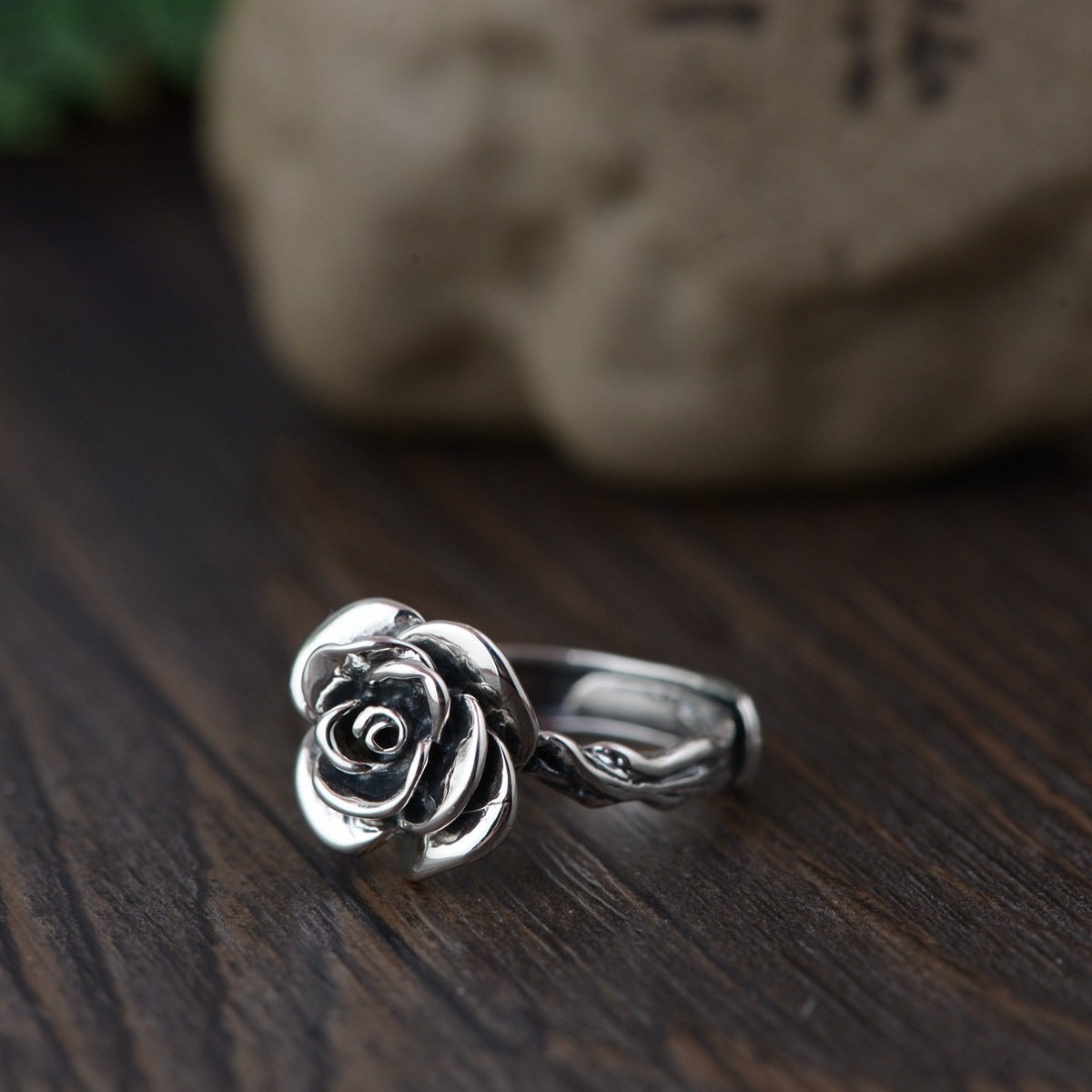 Sterling Silver Vintage Rose Rings