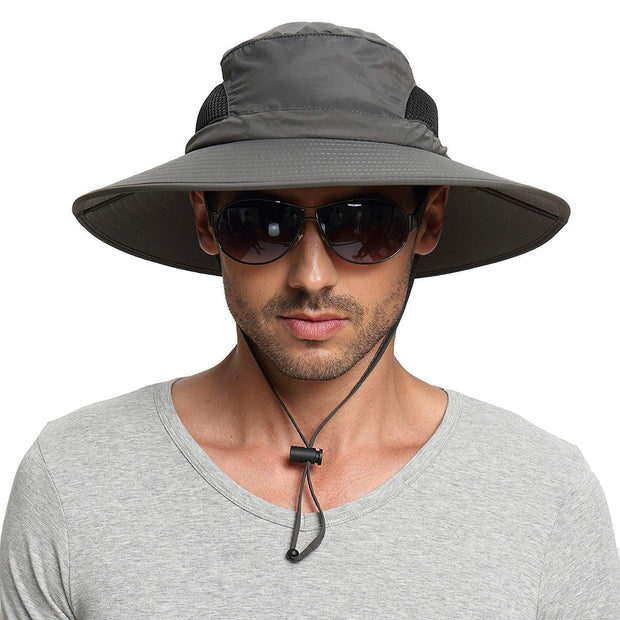 Sun Protection Wide Brim Bucket Hat