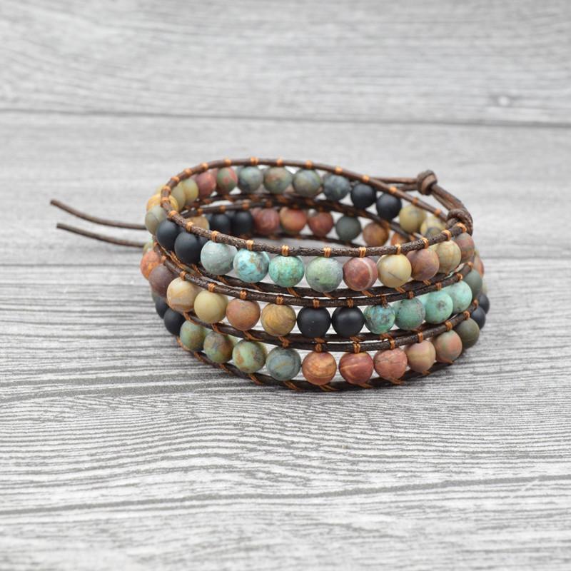 Blue Earth Jasper Stone Bracelet