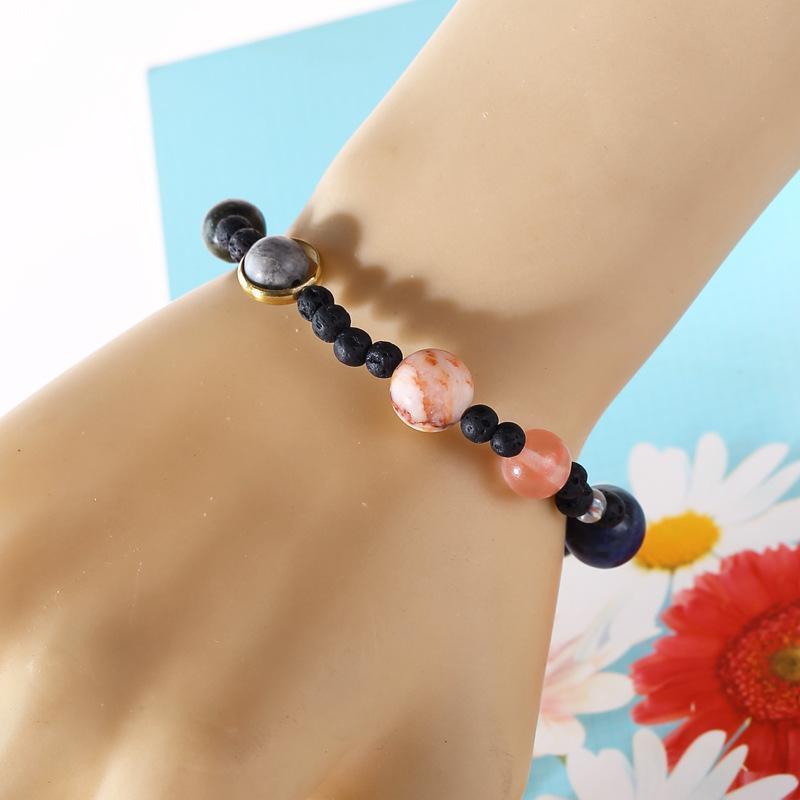 Handmade Solar System Bracelet With Real Gemstones