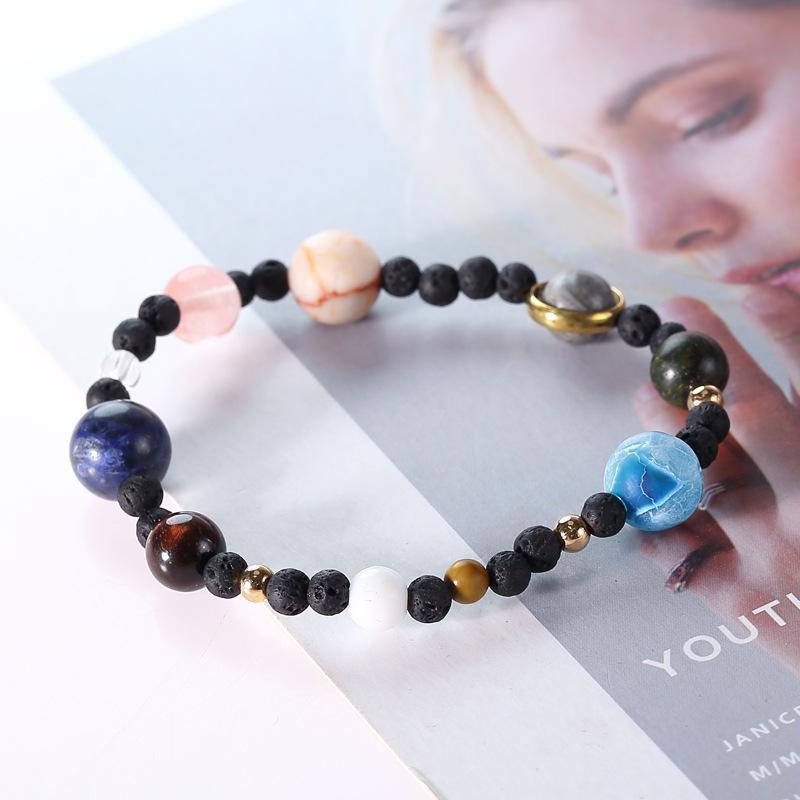 Handmade Solar System Bracelet With Real Gemstones