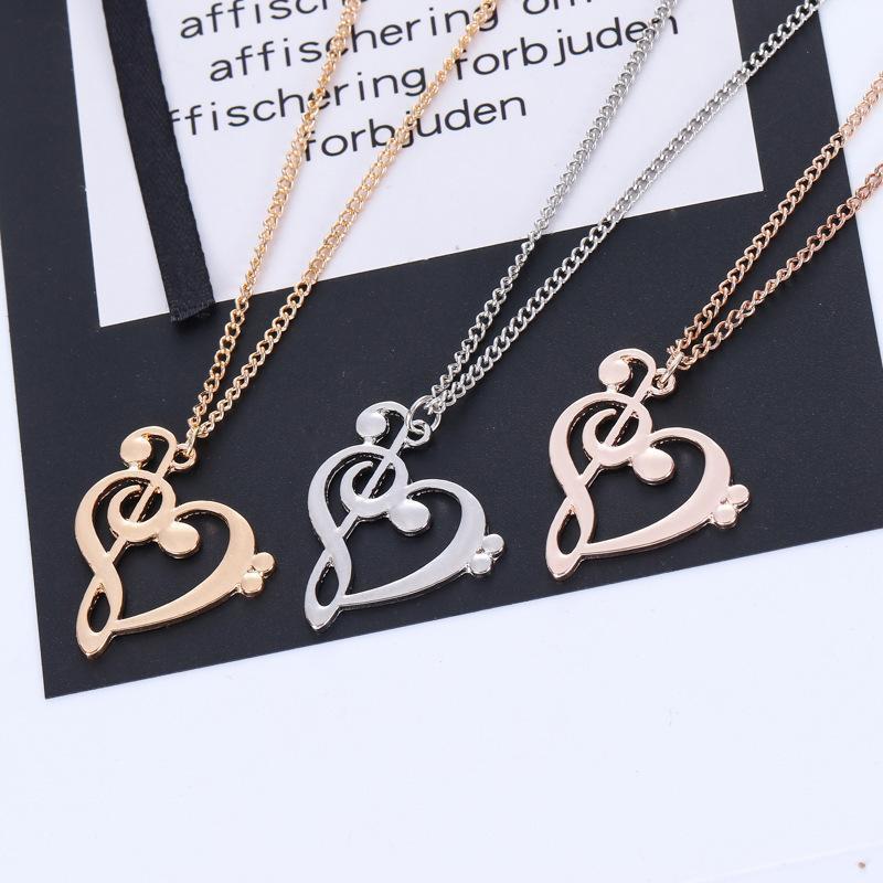 Halsketten Treble und Clef Heart Pendelled