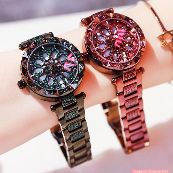 Women Waterproof Flower Quartz Watch