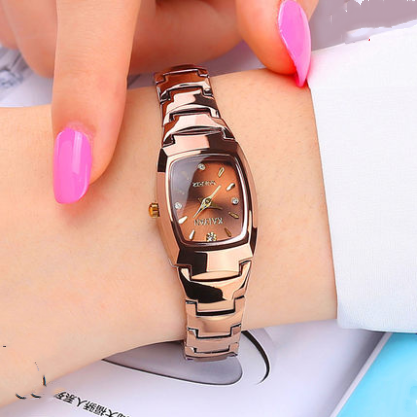 Woman Waterproof Tungsten Steel Quartz Watch