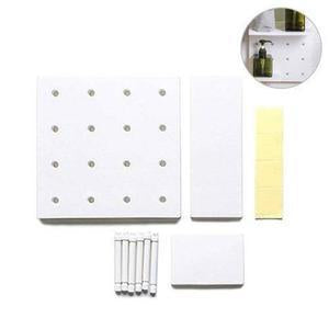 Plastic Hole Floating Wall Shelf(1 Set)